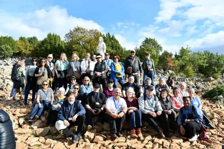 2021 group on app hill medjugorje-group-hill pilgrimage tour