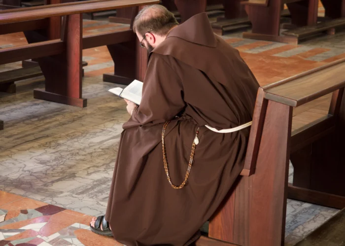 franciscan-prayer franciscan praying holy land pilgrimage tour