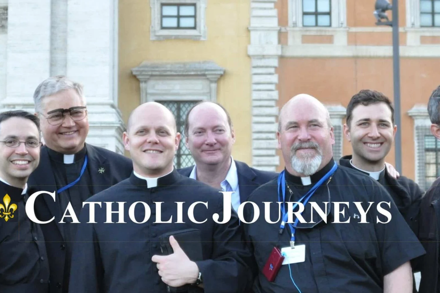 6 priests in Rome text and fluer priests-rome pilgrimage tour