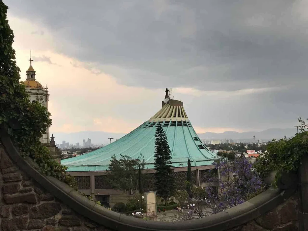 Guadalupe-shrine-aerial Guadalupe shrine aerial pilgrimage tour mexico