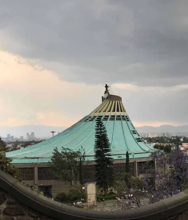 Guadalupe-shrine-aerial Guadalupe shrine aerial pilgrimage tour mexico