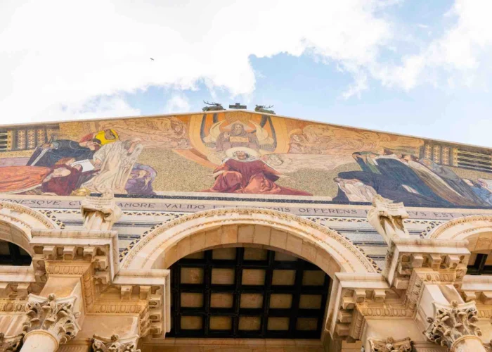 church-facade-holy holy land church pilgrimage tour
