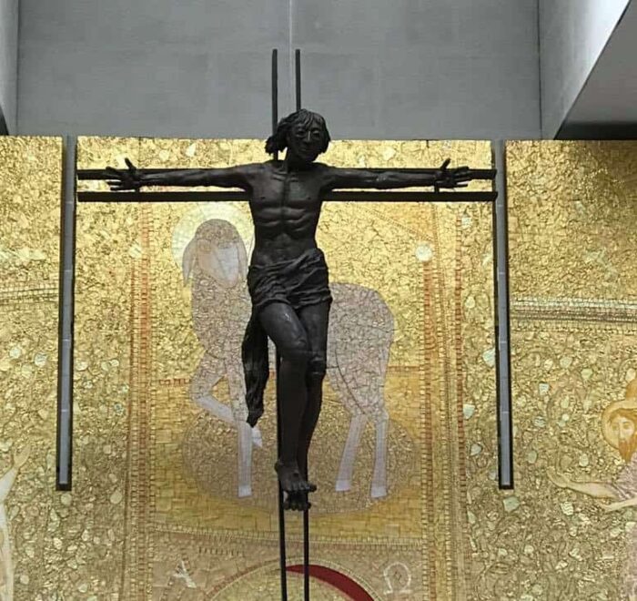 crucifix-fatima close up of crucifix at fatima portugal pilgrimage tour