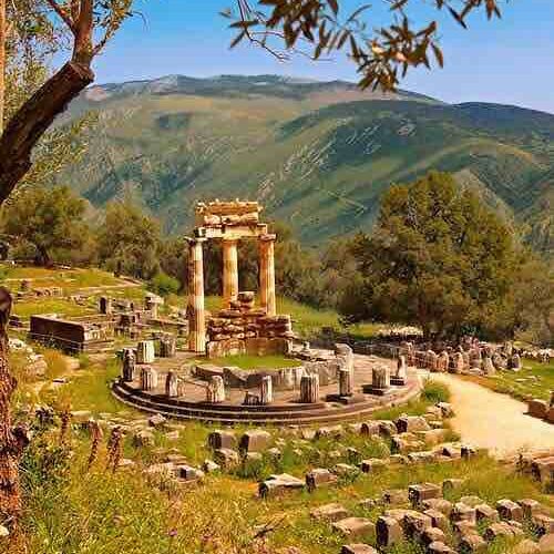 delphi-greece-pilgrimage Tholos of Delphi Greece Pilgrimage Tour