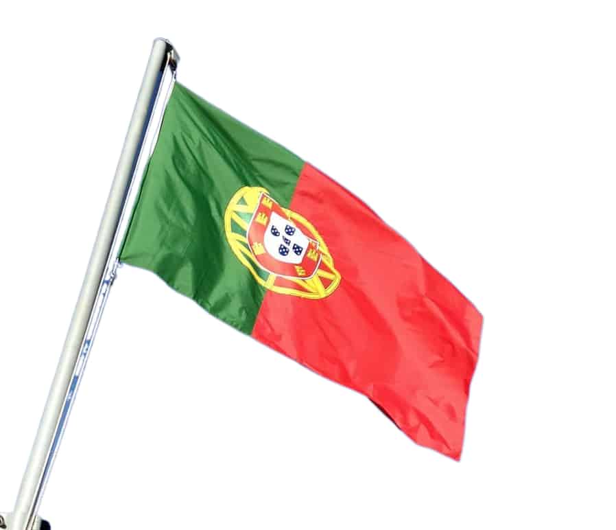 flag of portugal seen on the Fatima Lourdes pilgrimage tour