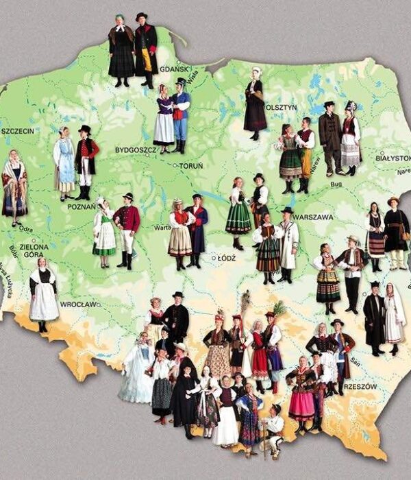 folk-costumes-poland-map Folk costumes of poland map pilgrimage tour