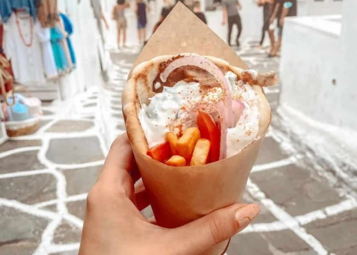 greek-souvlaki Greek Souvlaki on Mykonos food pilgrimage tour