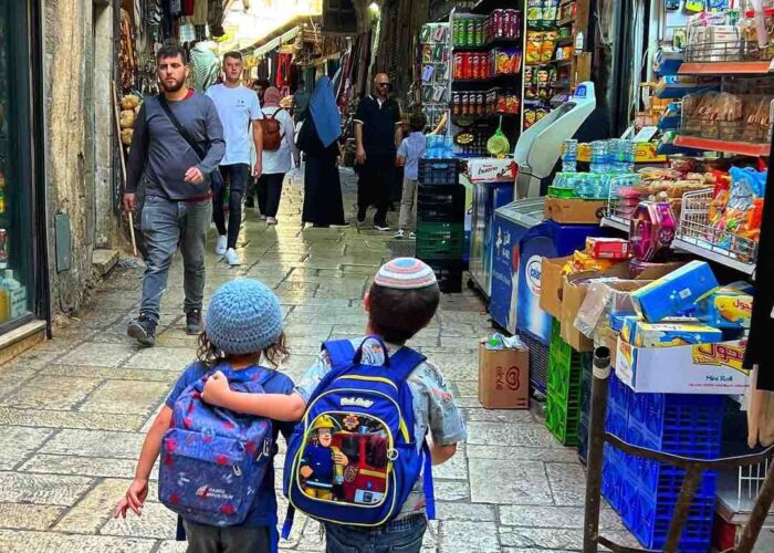 jerusalem-old-city-boys boy in the old city market jerusalem holy land pilgrimage tour