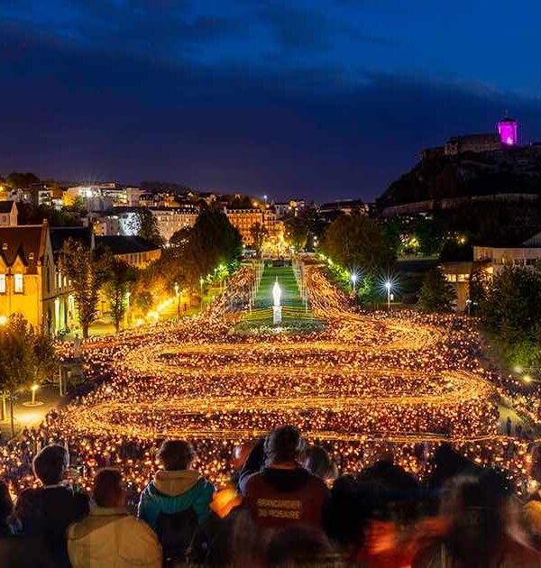 lourdes-aerial-candlelight Lourdes aerial candlelight pilgrimage tour