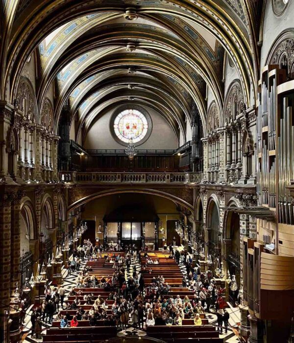 montserrat-inside-spain church nave montserrat spain pilgrimage tour