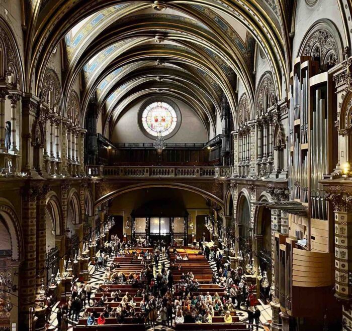 montserrat-inside-spain church nave montserrat spain pilgrimage tour