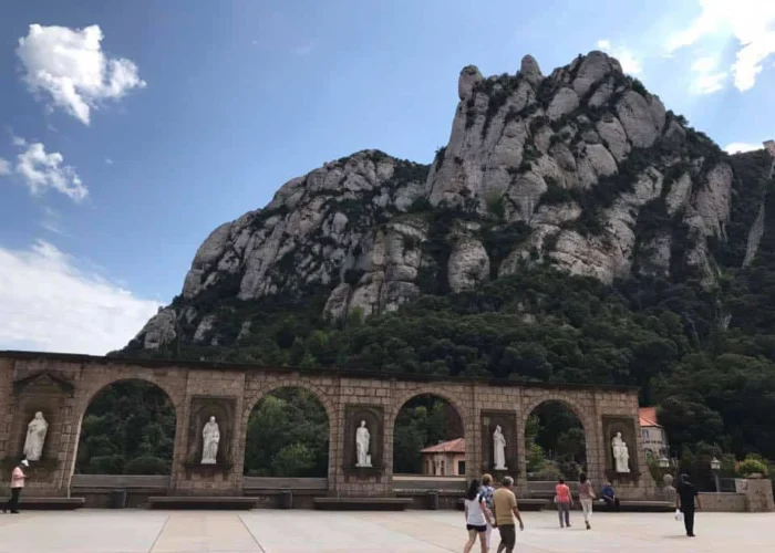 montserrat-spain-wall wall at montserrat spain abbey pilgrimage