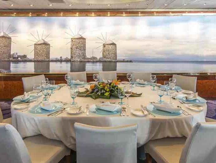 olympia_restaurant-ship Olympia cruise ship restaurant greece pilgrimage tour
