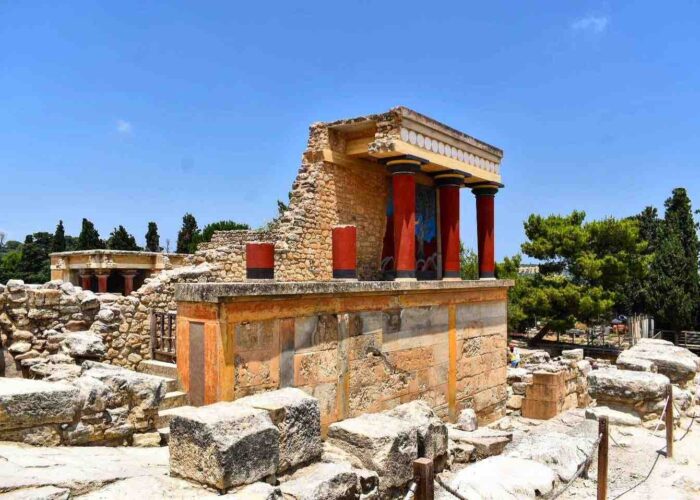 palace-knossos-greece Palace of Knossos front pilgrimage tour