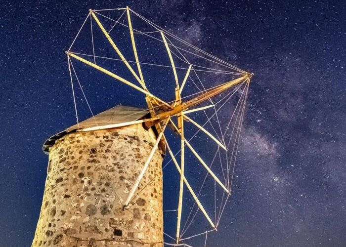 patmos-windmill-night Patmos windmill at night greece pilgrimage tour
