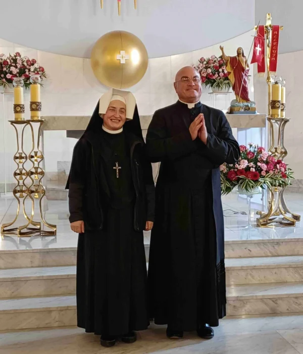 poland-sister-father Fr and sister at Divine mercy poland pilgrimage