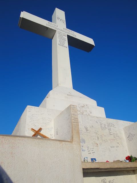 blue cross in medjugorje pilgrimage with Catholic Journeys pilgrimage to medjugorje tours