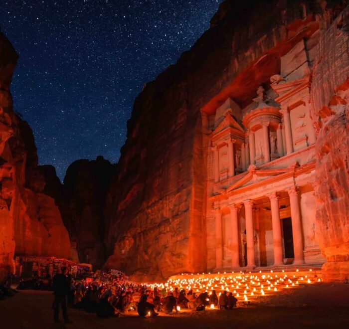 Petra,By,Night,Show,,Petra,,Jordan Treasury Petra at night