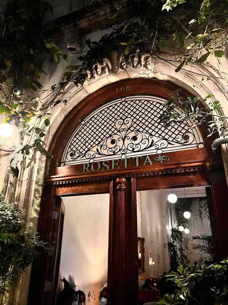 rosetta restaurant entrance visited on the pilgrimage to our lady of Guadalupe and Mexico City food Tour
