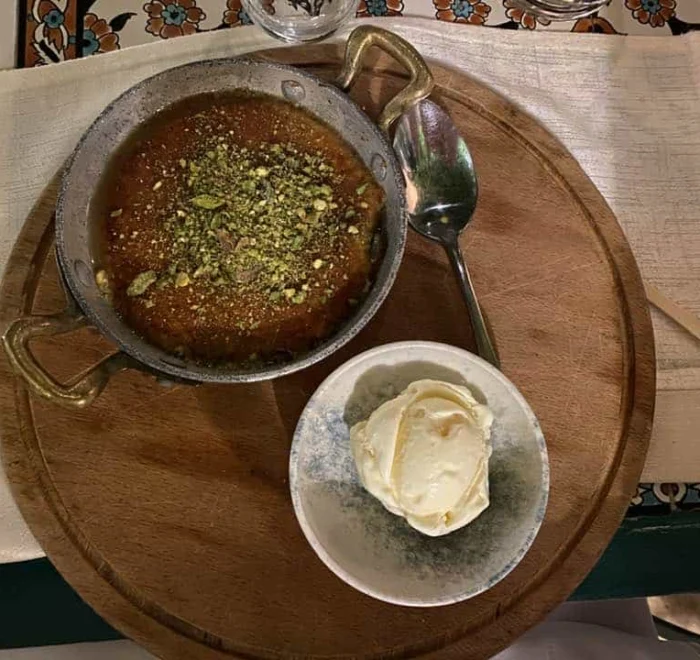 Knafeh-jerusalem-food knafeh dessert holy land pilgrimage food