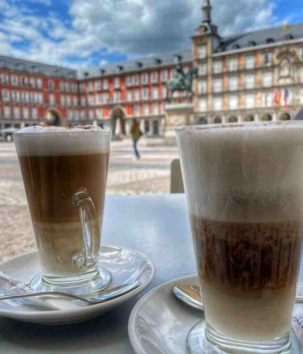 coffee-madrid coffee plaza madrid spain pilgrimage tour