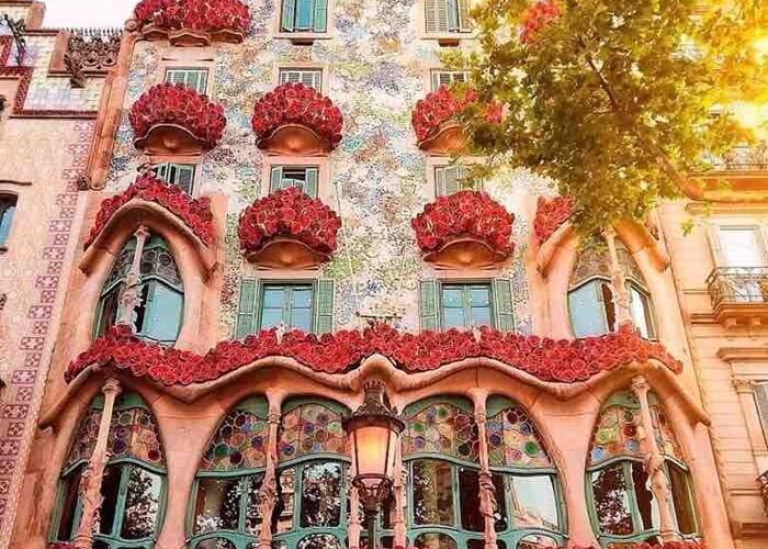 gaudi-building-barcelona Guadi building in Barcelona food and faith pilgrimage