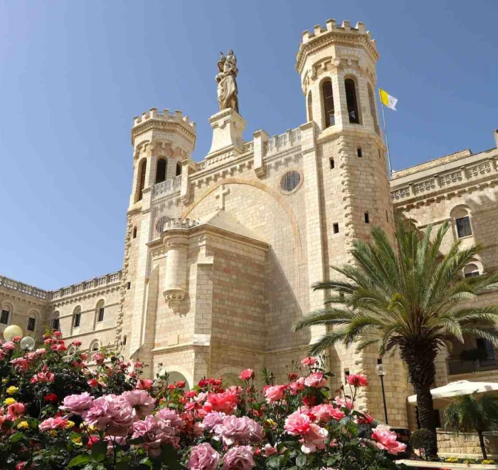 notre-dame-center-front front of the notre dame center in jerusalem