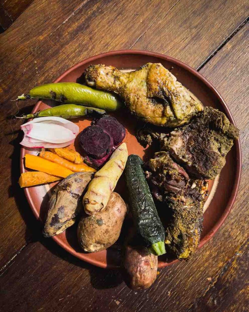 pachamanca lunch peru pilgrimage