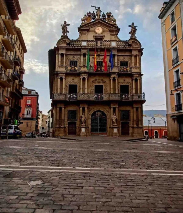pamplona-spain-building building in pamplona spain pilgrimage tour