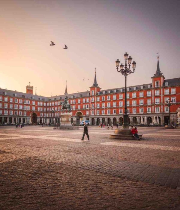 plaza-mayor Plaza Major in Madrid spain pilgrimage tour