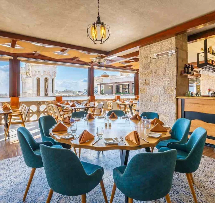 rooftop-restaurant-notre Notre Dame Center Jerusalem Restaurant