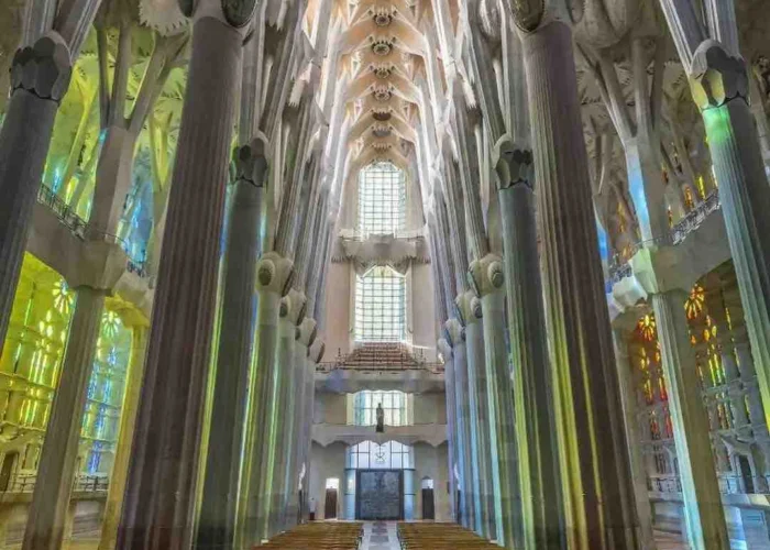 sagrada-inside interior of la sagrada familia spain pilgrimage tour