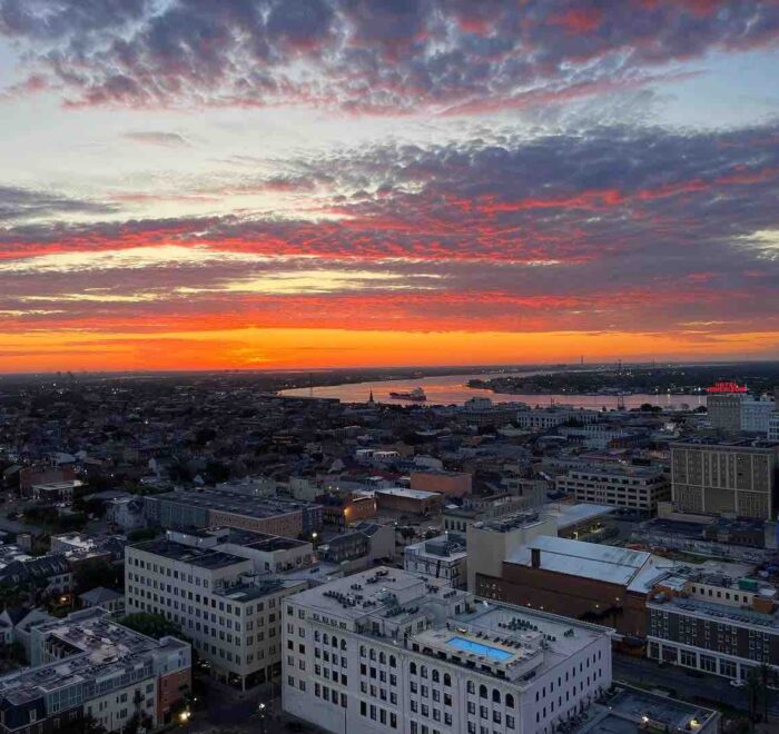 NewOrleansSunset-new-orleans-pilgrimage sunset new orleans food and faith pilgrimage tour