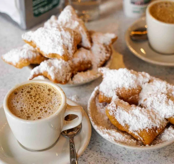 beignets-coffee-new-orleans-pilgrimage beignets coffee new orleans food and faith pilgrimage tour
