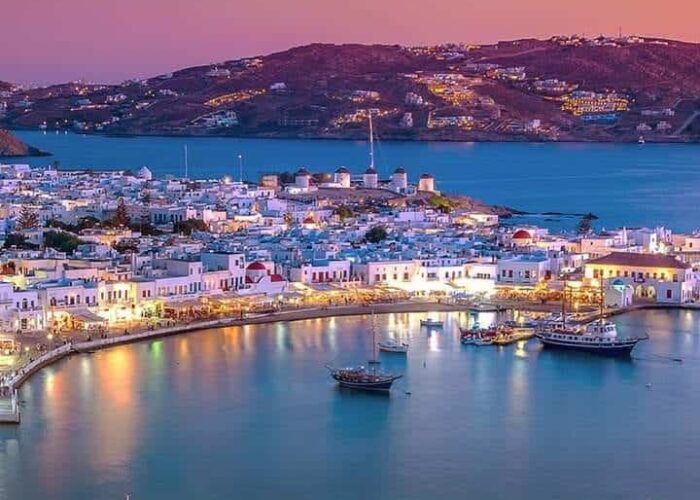 mykonos-greece-harbor- mykonos harbor greece pilgrimage tour