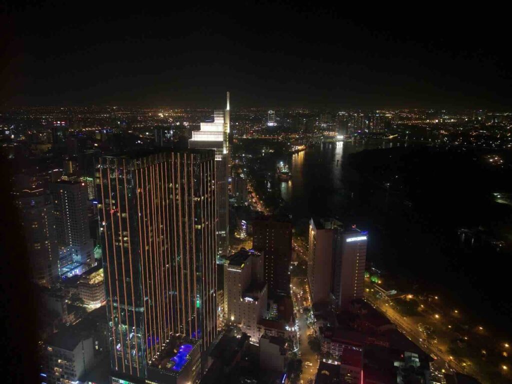 ho chi minh city at night vietnam pilgrimage