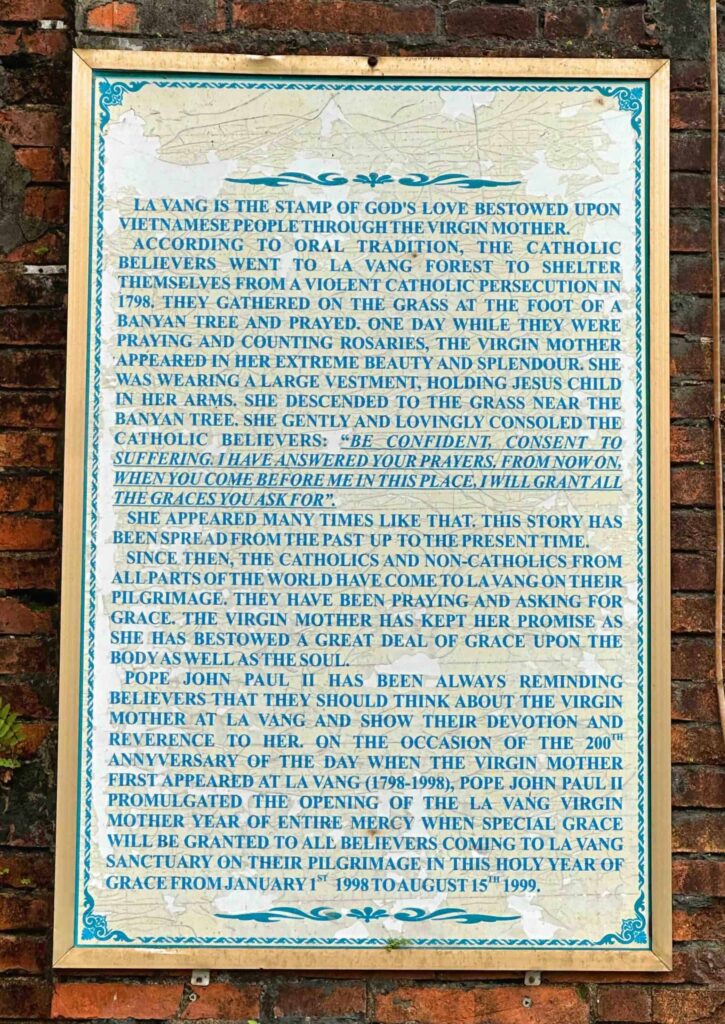 lavang-sign sign at our lady of lavang vietnam