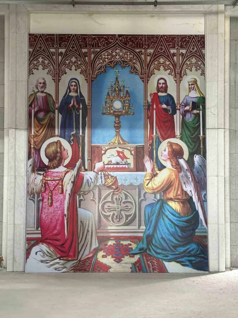 mosaic-lady-lavang mosaic at new church our lady of la vang Vietnam pilgrimage