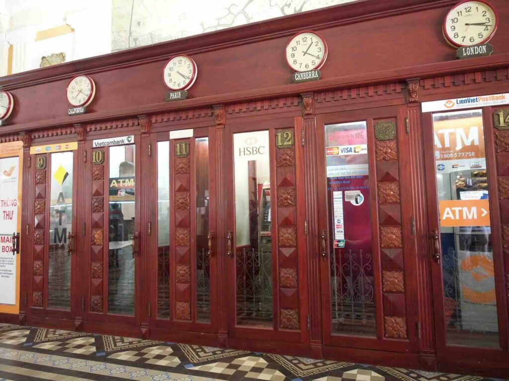 post-office clocks-saigon ho chi minh city post office clocks